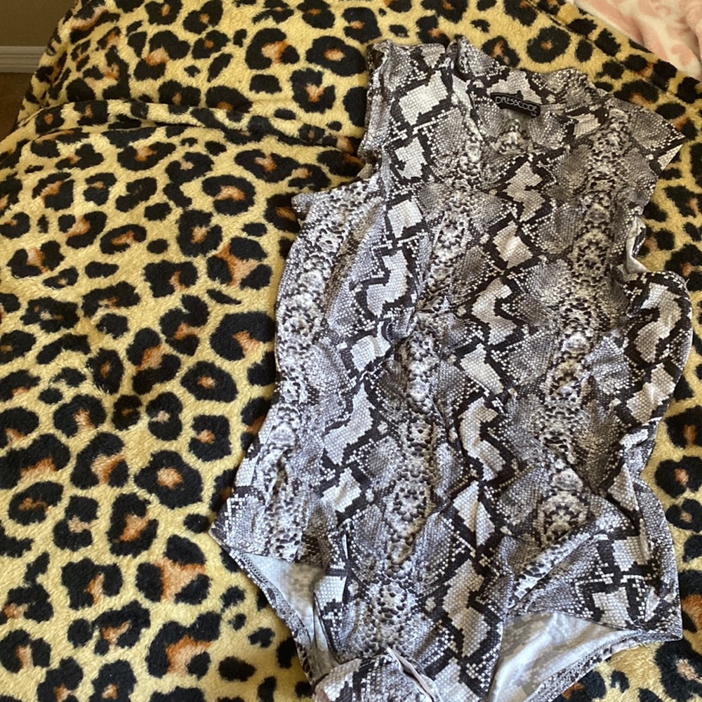 Beautiful snake skin colored soft body suit